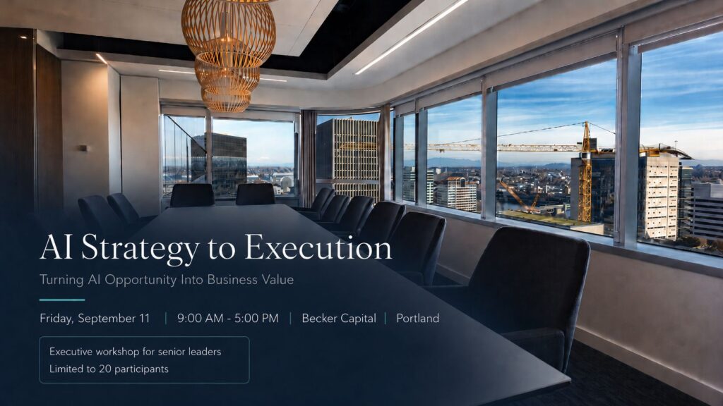 AI strategy to execution 9/11/2026